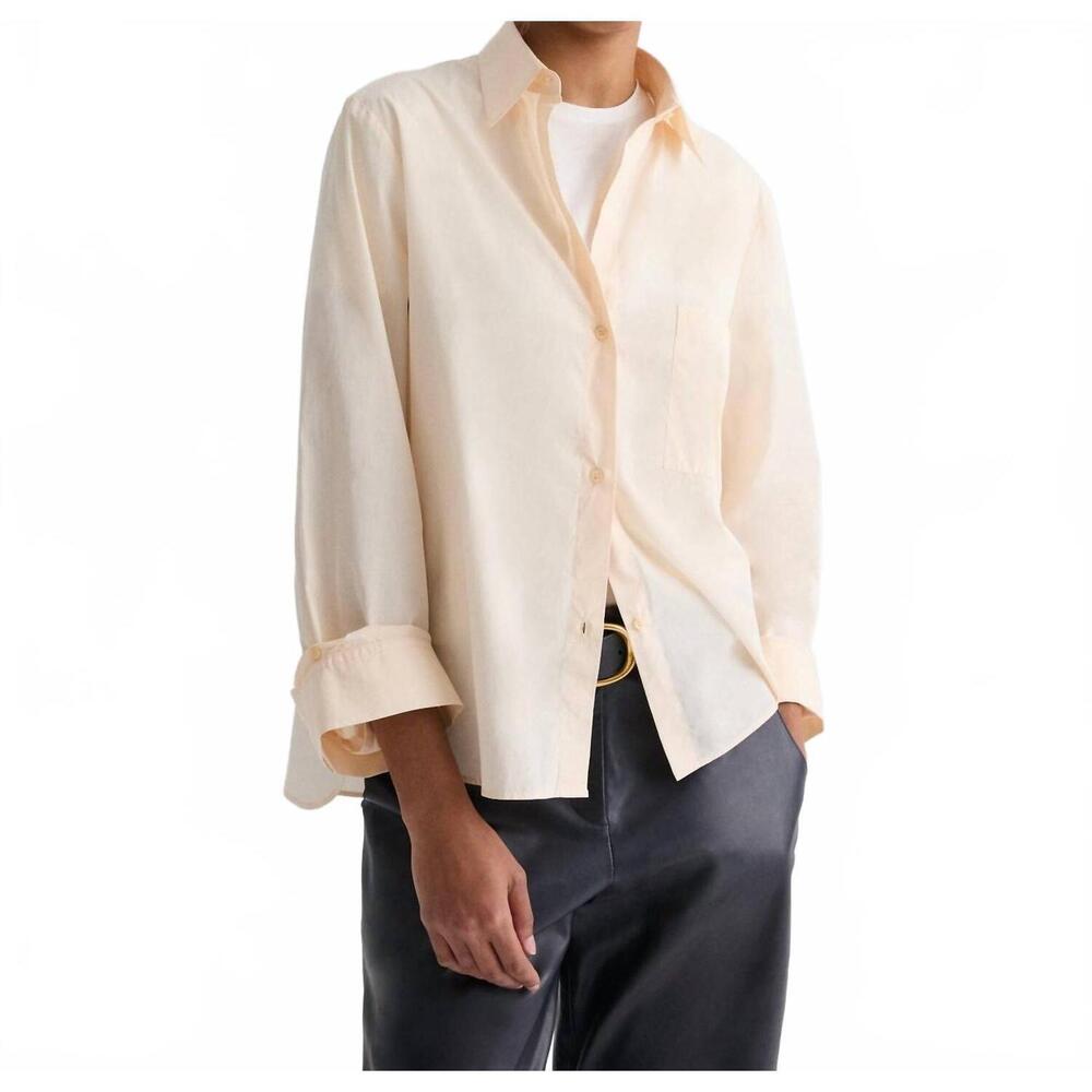 NEW TWP next morning shirt in creme de peche